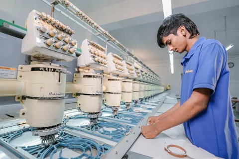 Textile quality inspection at BlueFashion facility